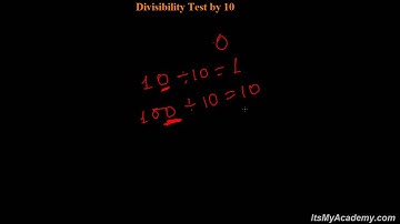 Divisibility test of 10