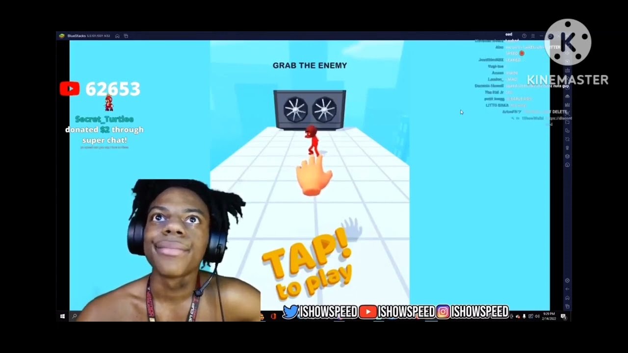 IShowSpeed gets Hand Strike Ads While Playing Kick The Buddy