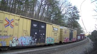 CEFX/KCS Duo, SD40-2 Grinding up the Mountain and More on 1/20/14; Part 1