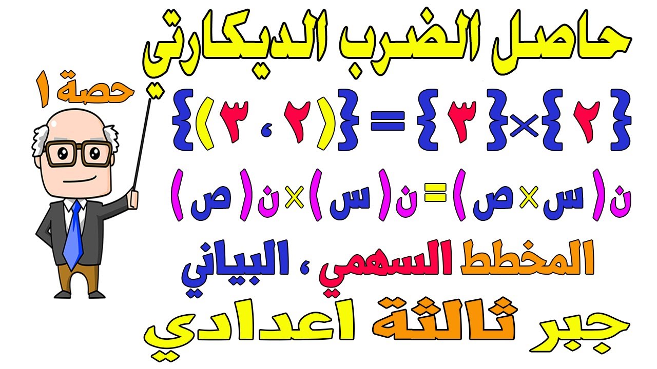 حاصل الضرب الديكارتي الدرس الاول جبر للصف الثالث الاعدادي الترم الاول | حصة 1