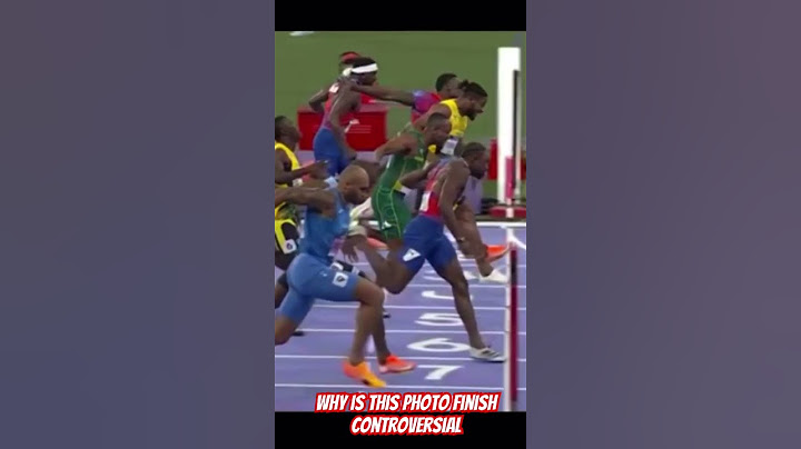 Slow Motion Photo Finish of the 100 meter Final at Paris Olympics #trackandfield #sports #olympics