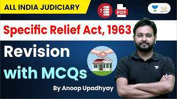 Revision With MCQs | Specific Relief Act, 1963 | Linking Laws | Anoop Upadhyay
