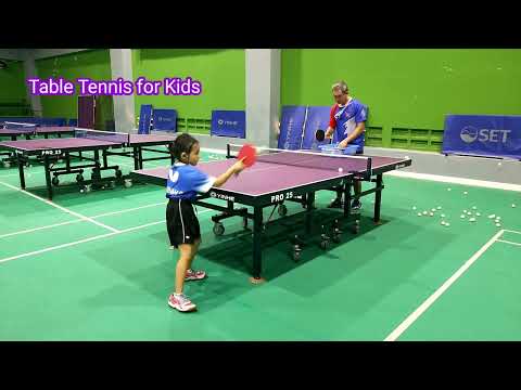 แบบฝึก 11 ตีโฟร์แฮนด์เส้นตรง Practice hitting the forehand in a straight line/Table tennis for Kids