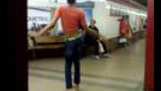 Hot Tranny Mess Dancing in NYC Subway