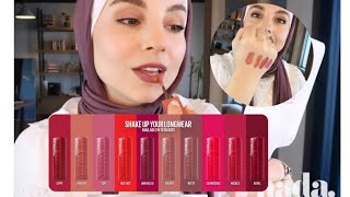 ريفيو احلى حمر مايبليين || Maybelline super stay INK swatches