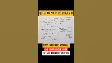 #Shorts! # shortsvideo ! RS Aggrawal class 10 exercise 2b question number 11 ! #rbsirmaths!