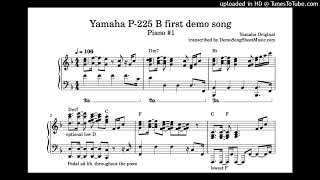 Yamaha P-225 first demo song - get sheet music PDF