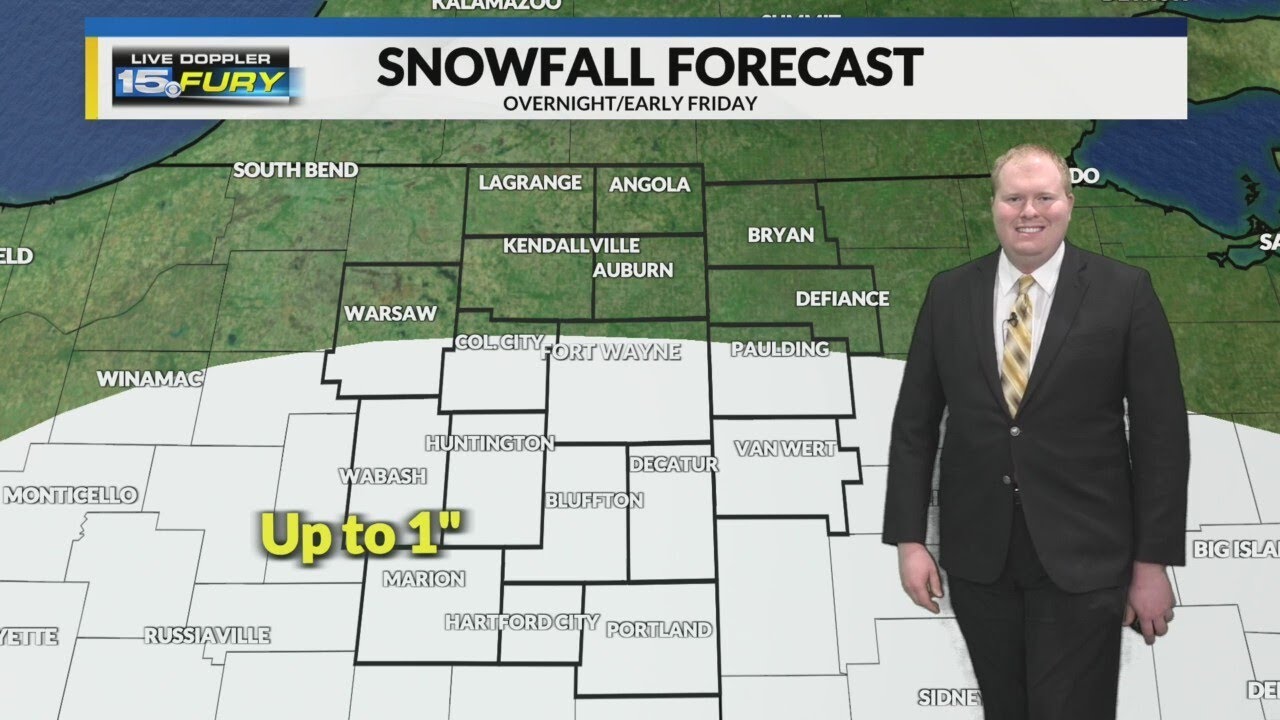 Thursday sunshine gives way to light snow Thursday night - YouTube