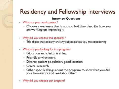 part 5 residency and fellowship interview tips youtube youtube fellowship interview questions
