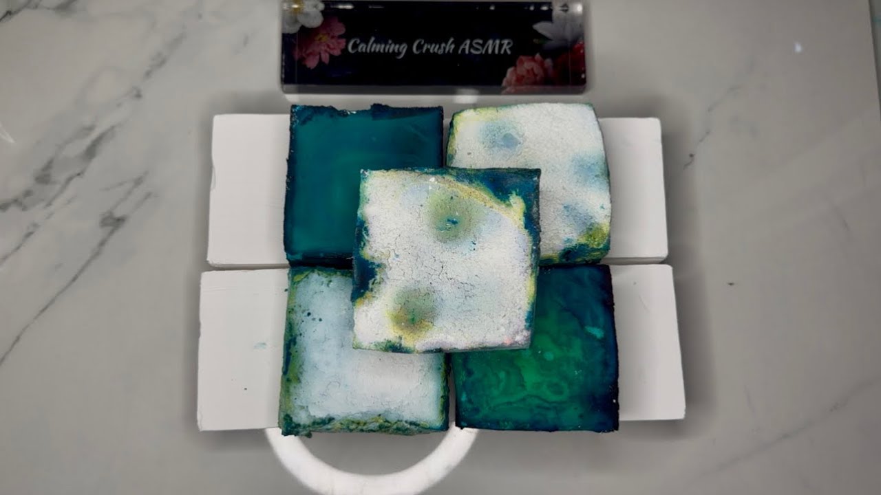 Plain Jane Crunchy Fresh Gym Chalk Blocks with Turquoise Teal Reforms | Crunchy ASMR