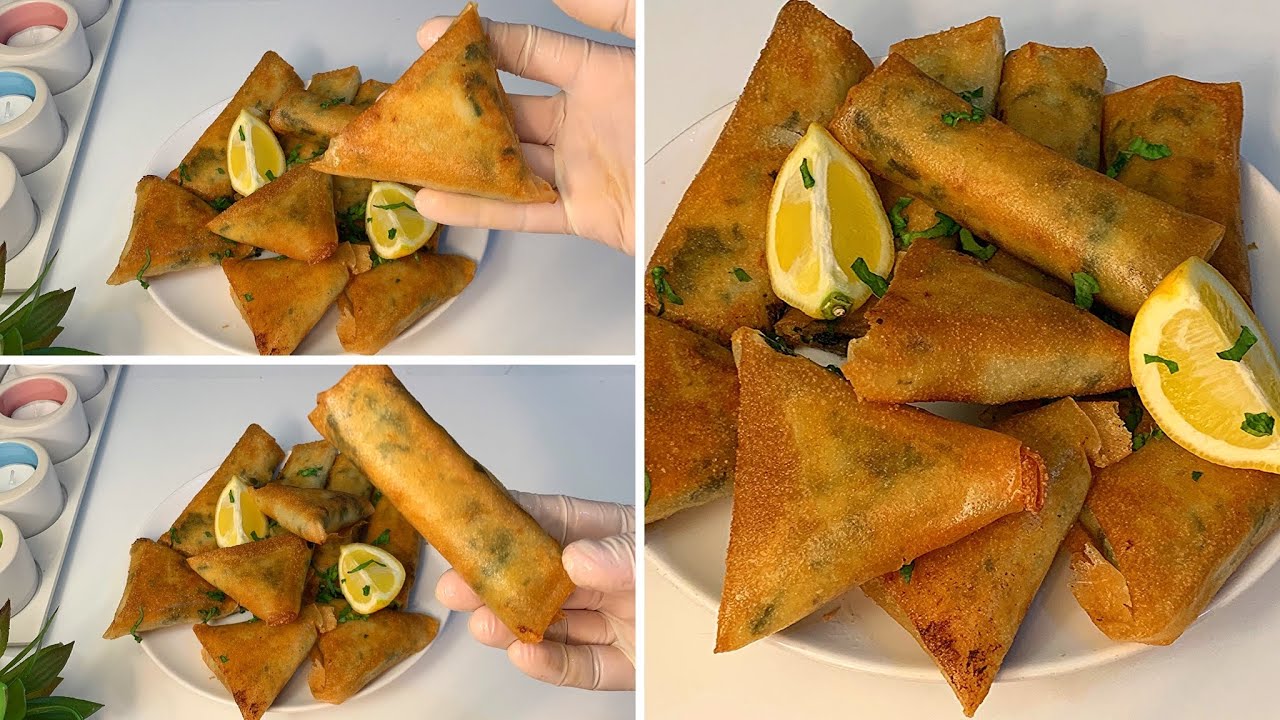 Bourek aux épinards et pommes de terre بوراك بالسلق والبطاطا