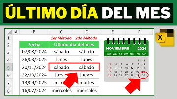 📆Cómo saber el ÚLTIMO DÍA del mes de una FECHA en Excel (2 métodos fáciles)