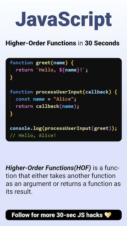 higher order function in javascript #htmlcss #code #coding #reactjs # ...