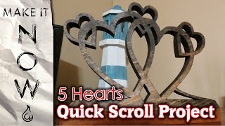 MIN #1 – Five Hearts in one. Celebrate the love of family with this easy scroll saw project. Get the FREE plans or templates here - 