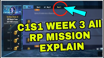 BGMI C1S1 week 3 Royale pass Mission Explain Pubg | Week 3 RP Mission Pubg C1S1 | Week 3 RP BGMI
