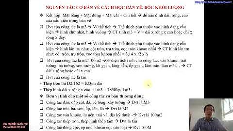 Bài 4 _ Đọc ban vẽ bóc tách khối lượng đà kiềng, cột