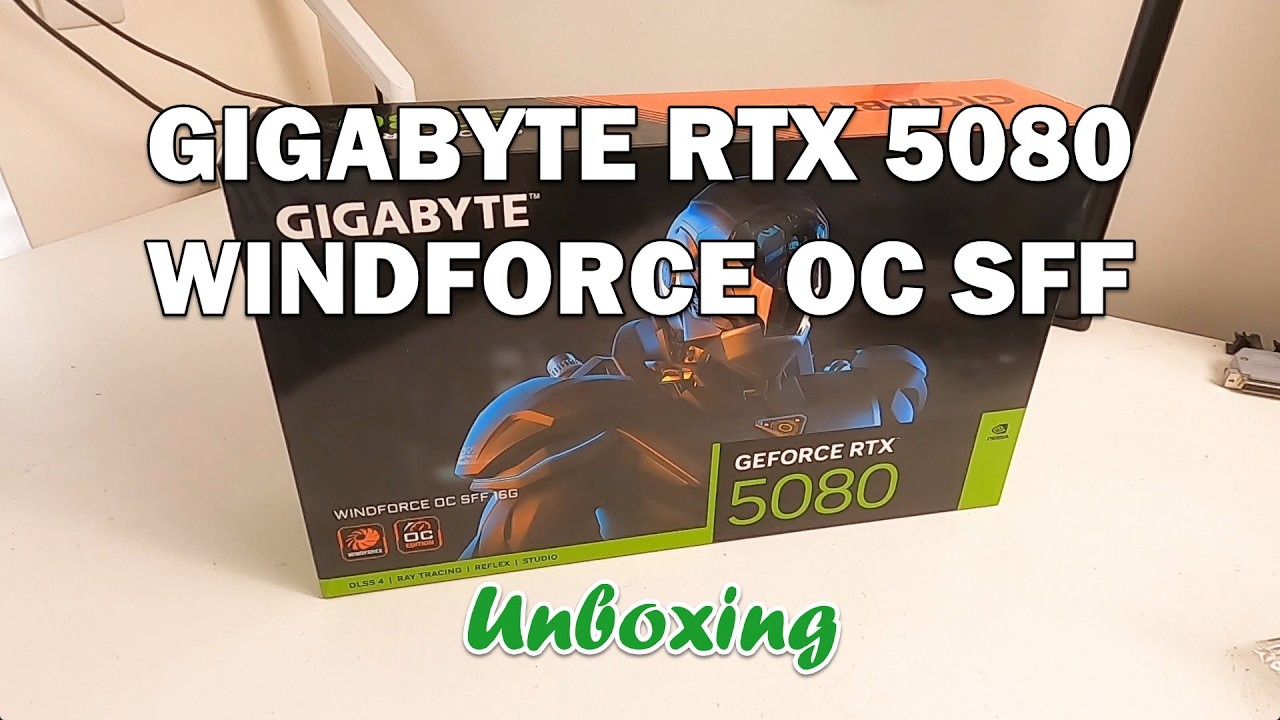 GIGABYTE RTX 5080 WINDFORCE OC SFF 16GB *REAL* Unboxing in English