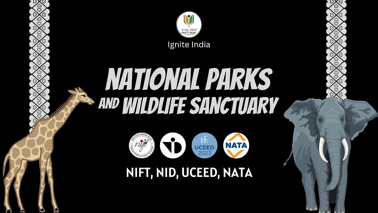 GK NIFT NID NATA UCEED GK  | NIFT NID NATA UCEED CEED - National Parks  | GK Part 9