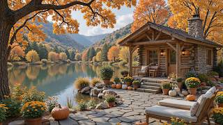 Soft Piano Music with Autumn Leaves 🍂 Peaceful Lakeside Ambience for Deep Relaxation screenshot 5