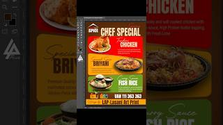 Food Broucher Design, Flyer Design in Illustrator | #ThinkProcess