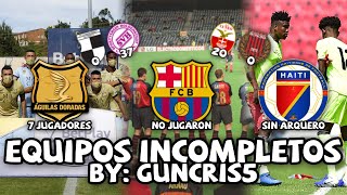 5 CASOS de EQUIPOS que tuvieron que JUGAR un PARTIDO con la PLANTILLA INCOMPLETA