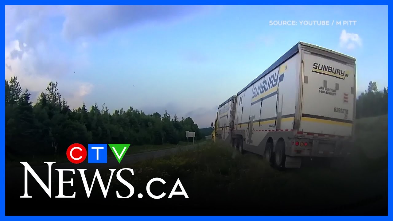 Intense NB highway crash caught on video