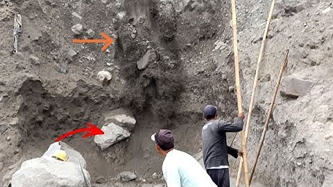 The Rock Failing From The Top Of The Hit A Large Rock Below Until It Cracked