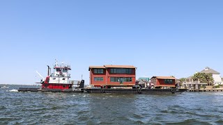 Historic home in Galveston relocates by barge