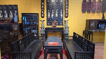 11/05/2025 Bộ trường kỷ song tiện Huế, bàn nghi thờ xưa, tranh tứ quý, gốm nam bộ xưa, đồ xưa mekong