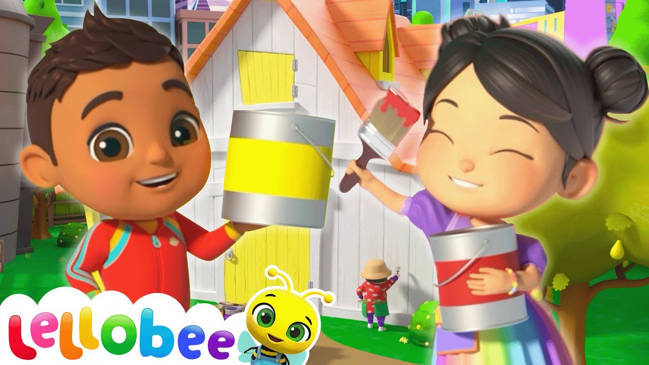 ⁣Painting the Barn Song! @LellobeeSingAlong | Sing Along | ABC 123 Cartoons