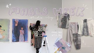 Finals Week in the Life of a Visual Arts Student ✿ STUDIO VLOG