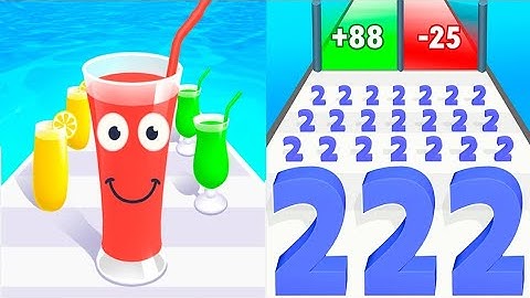 Juice Run vs Number Master - All Levels SpeedRun Gameplay Android iOS Ep1