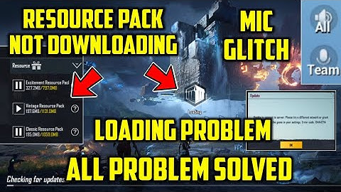 Pubg Loading Problem, Mic Glitch, Resource Pack not downloading problem | All Problem Solved