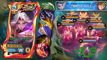 NEW HANABI UNLIMITED SHIELD AND LIFESTEAL BUILD!! TOTALLY DESTROYED ENEMIES 🔥- Mobile Legends.