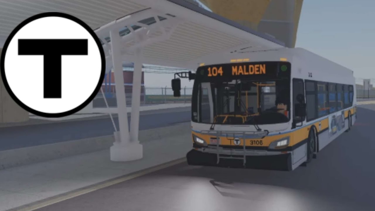 MBTA Boston Transit 104 Bus To Malden | Roblox - YouTube