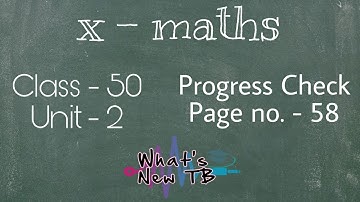 Class-50 | 10th Maths | UNIT-2 | Numbers & Sequences | Progress check | P.no.58 -By Nivetha Bharathi