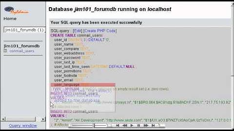 Managing a MySQL database with phpmyadmin in DirectAdmin