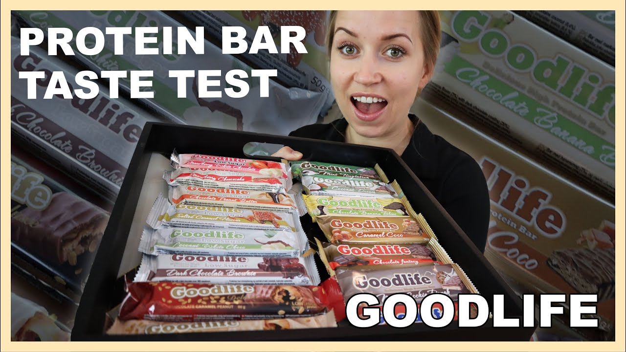 GOODLIFE PROTEIN BAR TASTE TEST + REVIEW YouTube