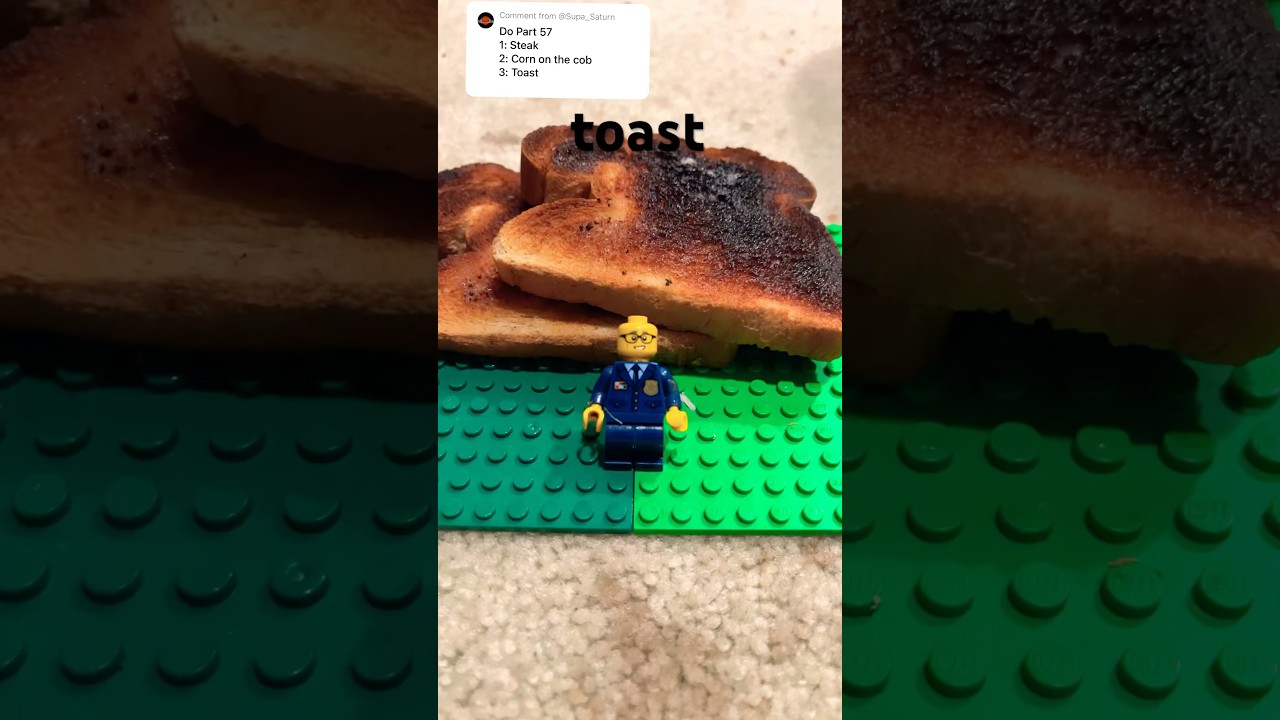 Lego guy eating food part 57