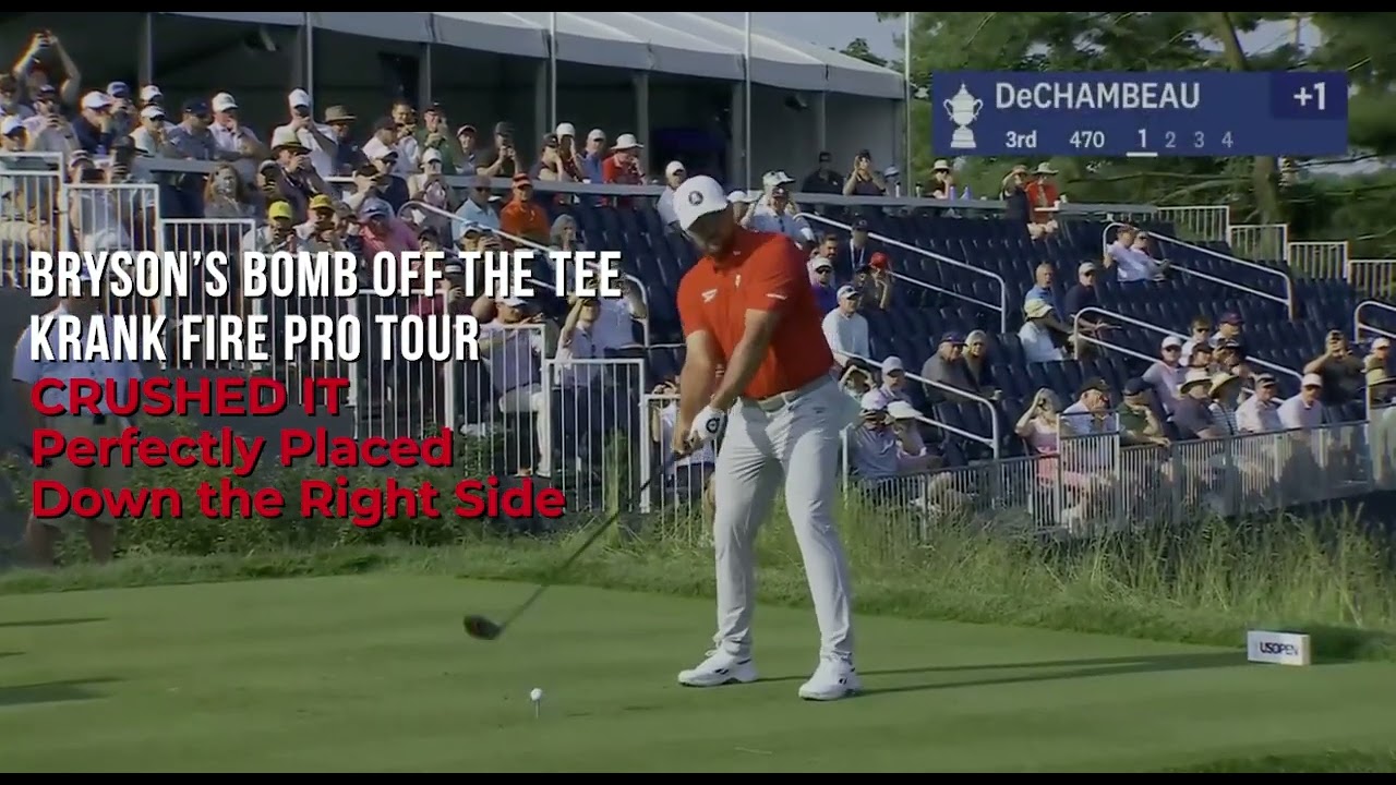 Bryson DeChambeau Bombs One Down the Fairway with the Krank FIRE PRO TOUR – U.S. Open Hole 3