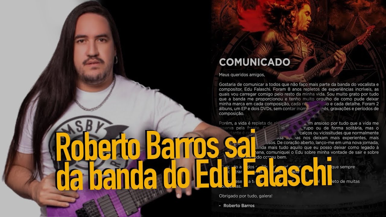 ROBERTO BARROS sai da banda EDU FALASCHI - YouTube