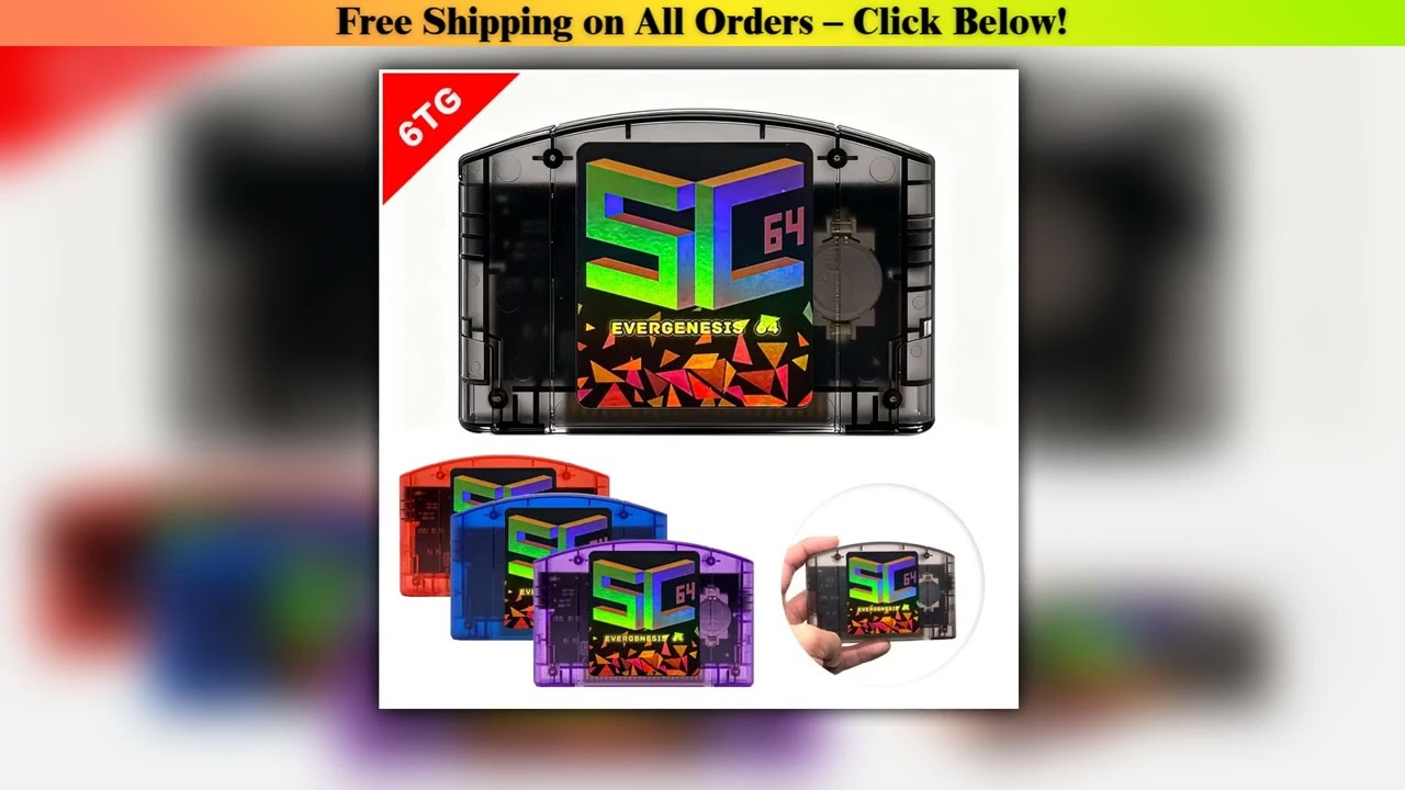 SC64 Open Source FlashCard N64 5000 in 1 Game Cartridge For Nintendo 64 Video Game Console