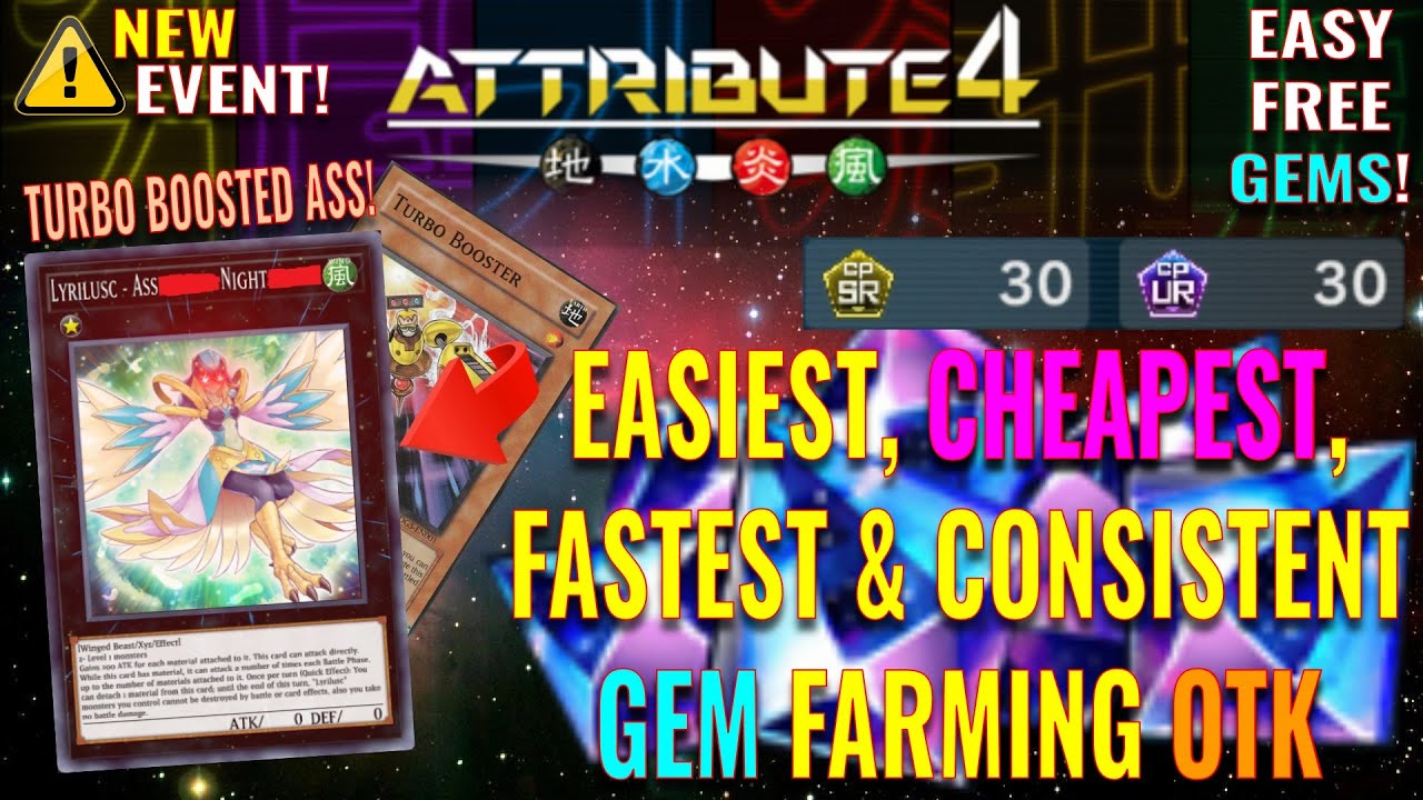 Farm Gems in Attribute 4 Festival - Master Duel - Easiest, Cheapest, Fastest & Consistent OTK Deck