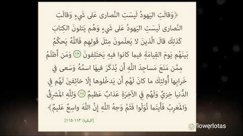 سورة البقرة 113 الى 115
