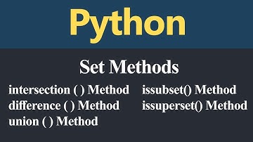 Some Important Set Methods in Python (Hindi)