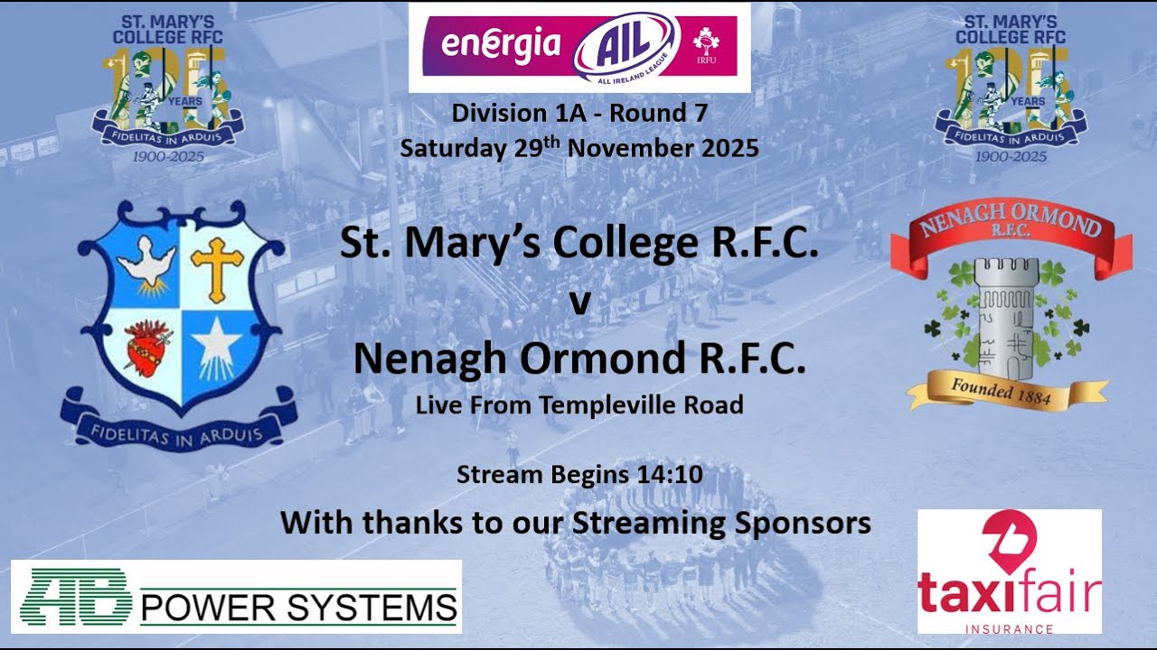 St Marys College v Nenagh Ormond Energia AIL Round 7