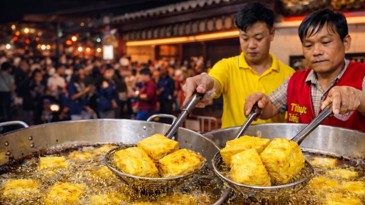 Dòng người đổ về ngôi miếu linh thiêng ở Sài Gòn để ăn món ngon mỗi năm xuất hiện 1 lần