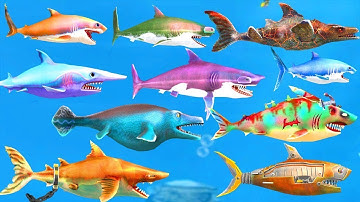 Double Head Shark Attack - Multiplayer - All Sharks Unlocked - Android Gameplay 2021