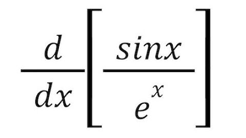 Derivative of sinx/e^x