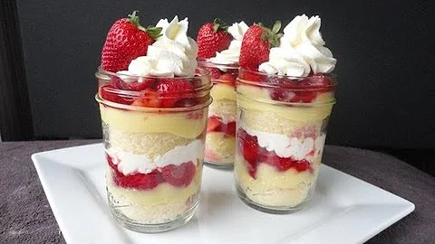 Strawberry Shortcake Parfaits (aka Mini Trifles)
